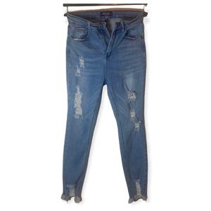 Wax ripped skinny jeans size 7